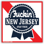 Blue Ribbon F--kin' New Jersey Sticker