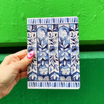 Blue and White Florals Journal | Double-Sided Notebook | 160 Lined Pages