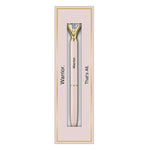 Blush Pink Gem "Warrior" Pen in Gift Box | Jewel-Topped Gift Pen