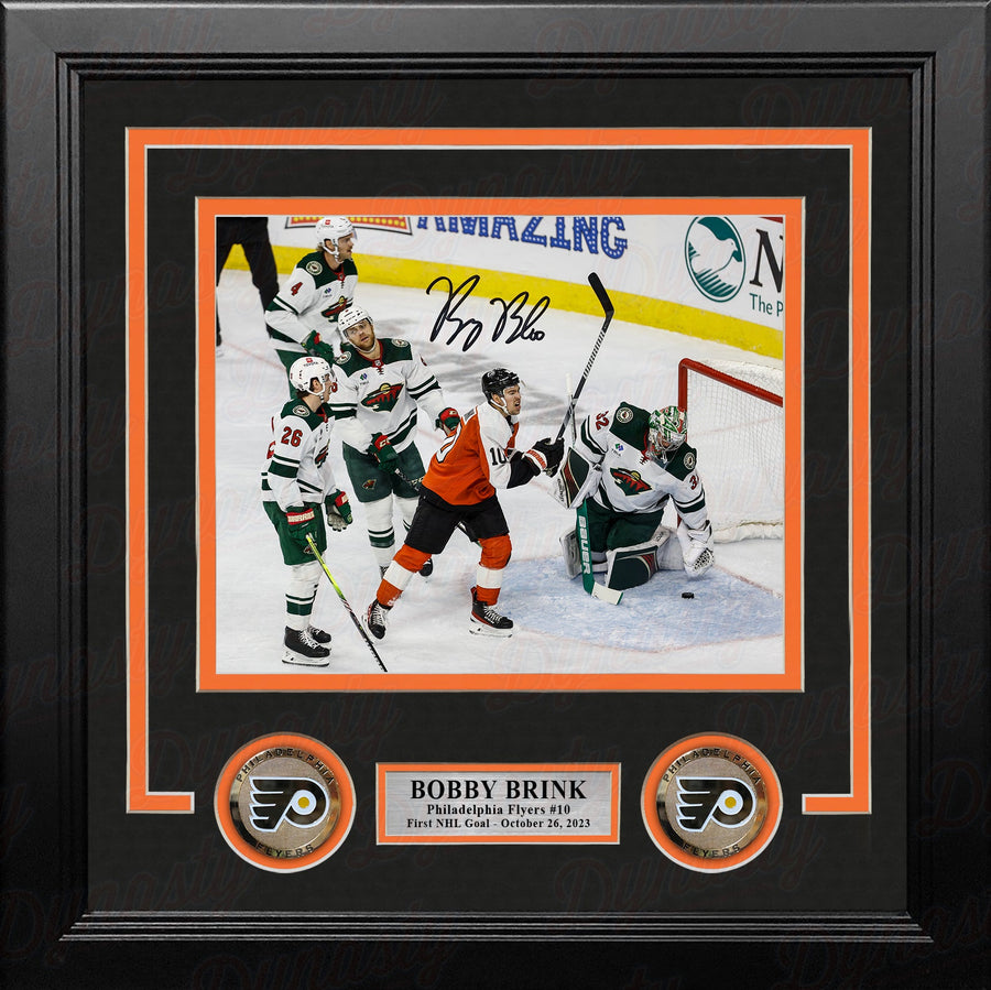 Bobby Brink First Career Goal Autographed Philadelphia Flyers 8