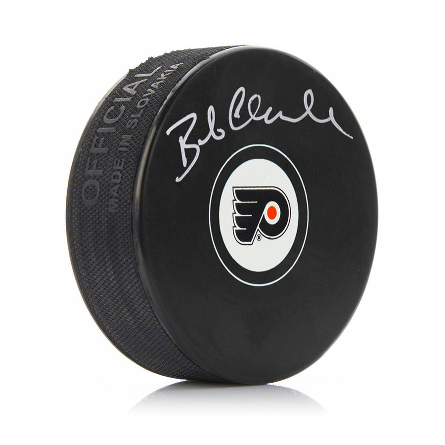 Bob Clarke Autographed Philadelphia Flyers Hockey Logo Puck