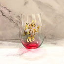 Bold But Not Old Stemless Wine Glass - Birthday or Retirement | Rainbow Glass | 20oz