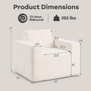 Cloud Sofa Chair with Terry Cloth Upholstery
