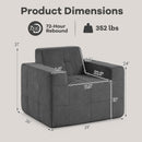 Cloud Sofa Chair with Terry Cloth Upholstery