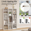 11-Cube Multifunctional Book Storage Organizer Display Cabinet with Anti-tipping Kits-White