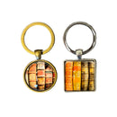 Books Cabochon Keychains | Bibliophile Librarian Gifts [Available in Round or Square]
