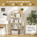 47 Inch 6-Cube Open-back Geometric Bookshelf for Bedroom Living Room