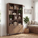 Bookshelf with 3 Doors and 2 Anti-Tipping Kits for Home Office