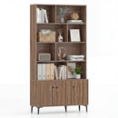 Bookshelf with 3 Doors and 2 Anti-Tipping Kits for Home Office