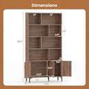 Bookshelf with 3 Doors and 2 Anti-Tipping Kits for Home Office