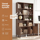 Bookshelf with 3 Doors and 2 Anti-Tipping Kits for Home Office