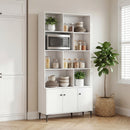 Bookshelf with 3 Doors and 2 Anti-Tipping Kits for Home Office