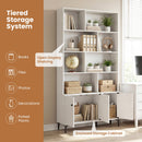 Bookshelf with 3 Doors and 2 Anti-Tipping Kits for Home Office