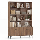 Bookshelf with 4 Doors and 2 Anti-Tipping Kits for Home Office