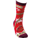 Boss Lady Whipcrack Socks Funny Novelty Red Power Socks