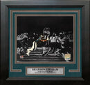 Brandon Graham Sacks Tom Brady Philadelphia Eagles 8" x 10" Super Bowl LII Blackout Framed Football Photo