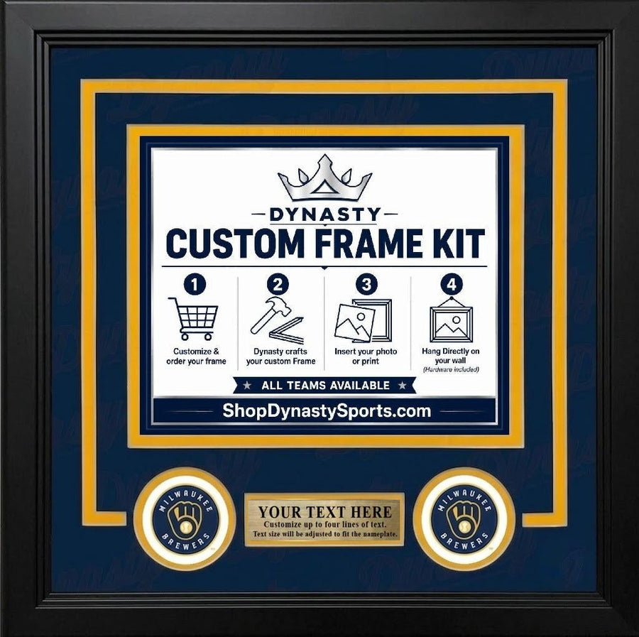 Milwaukee Brewers Custom MLB Baseball 8x10 Picture Frame Kit (Multiple Colors)