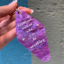 Brilliant Woman Who Can Do Anything Purple Marble Keychain | Gift for Her