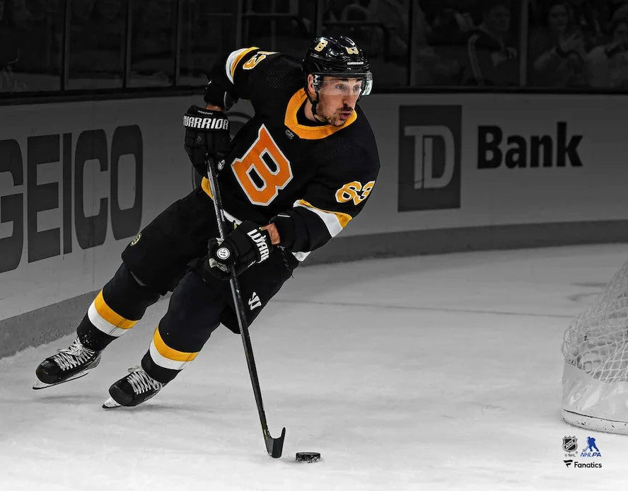 Brad Marchand Blackout Action Boston Bruins Hockey Photo