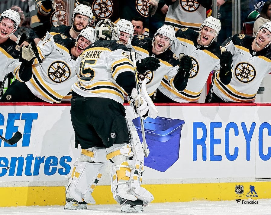 Linus Ullmark 1st NHL Goal Boston Bruins 8