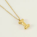 Bubble Shape Initials 18K Gold Plated Pendant Necklace | Alphabet Letter Charm Necklace