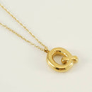 Bubble Shape Initials 18K Gold Plated Pendant Necklace | Alphabet Letter Charm Necklace