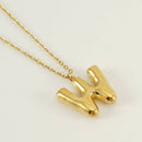 Bubble Shape Initials 18K Gold Plated Pendant Necklace | Alphabet Letter Charm Necklace