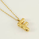 Bubble Shape Initials 18K Gold Plated Pendant Necklace | Alphabet Letter Charm Necklace