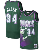 Ray Allen Milwaukee Bucks Mitchell & Ness Green Hardwood Classics 1996-97 Swingman Jersey