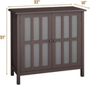 Glass Door Sideboard Console Storage Buffet Cabinet