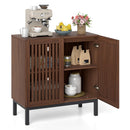 Buffet Cabinet with Storage 32" Wooden Sideboard Coffee Bar Station-Walnut