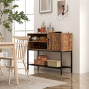 Buffet Sideboard Coffee Bar Cabinet with Power Outlets and USB Ports