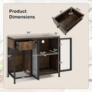 Buffet Sideboard with Doors Power Outlets and LED Light