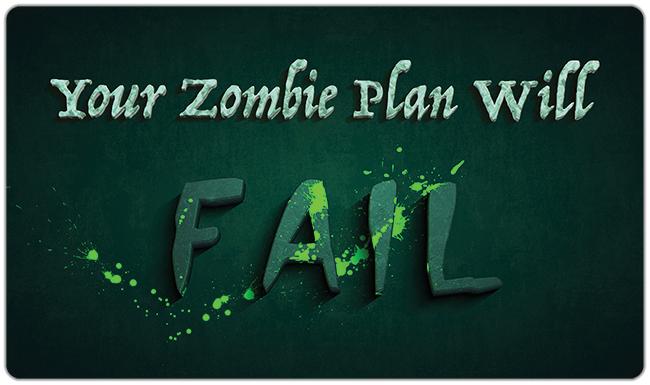 Zombie Plan Fail Playmat
