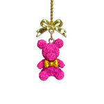 Coquette Floral Teddy Bear Charm - Tumbler Handle Charm