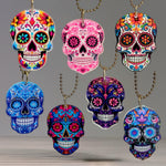 Sugar Skull Skeleton Charm - Tumbler Handle Charm
