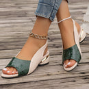 Women Mid Heels Sandals Chunky Fashion Casual Shoes Women Summer  Walking Shoes