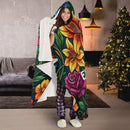 Personalized Tropical Floral Hooded Blanket | Custom Name Gift