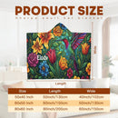 Personalized Tropical Floral Hooded Blanket | Custom Name Gift