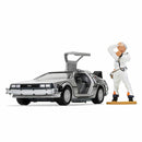 Corgi Back to the Future die-cast 1:36 scale DeLorean with Doc Brown figure