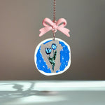 Blue Tulips Charm - Tumbler Handle Charm