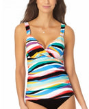 Anne Cole Womens Multi Color Striped Stretch Adjustable Straps Lined