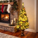 LED Christmas Tree with Red Berries Pine Cones