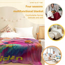Personalized Rainbow Parrot Blanket with Name | Vibrant Bird Lover Gift | Custom Parrot Owner Gift