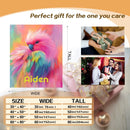 Personalized Rainbow Parrot Blanket with Name | Vibrant Bird Lover Gift | Custom Parrot Owner Gift