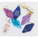 Calm Your Tits Iridescent Motel Style Key Tag Keychain