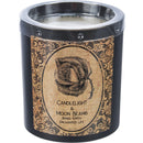 Candlelight & Moon Beams Jar Candle | Rose in Frosted Black Glass | 35hrs Burn Time