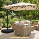 Cantilever Offset Umbrella Base with Wheels for Backyard Poolside