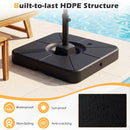 Cantilever Patio Umbrella Base 220 LBS Water and Sand Fillable Weighted Stand