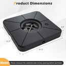 Cantilever Patio Umbrella Base 220 LBS Water and Sand Fillable Weighted Stand